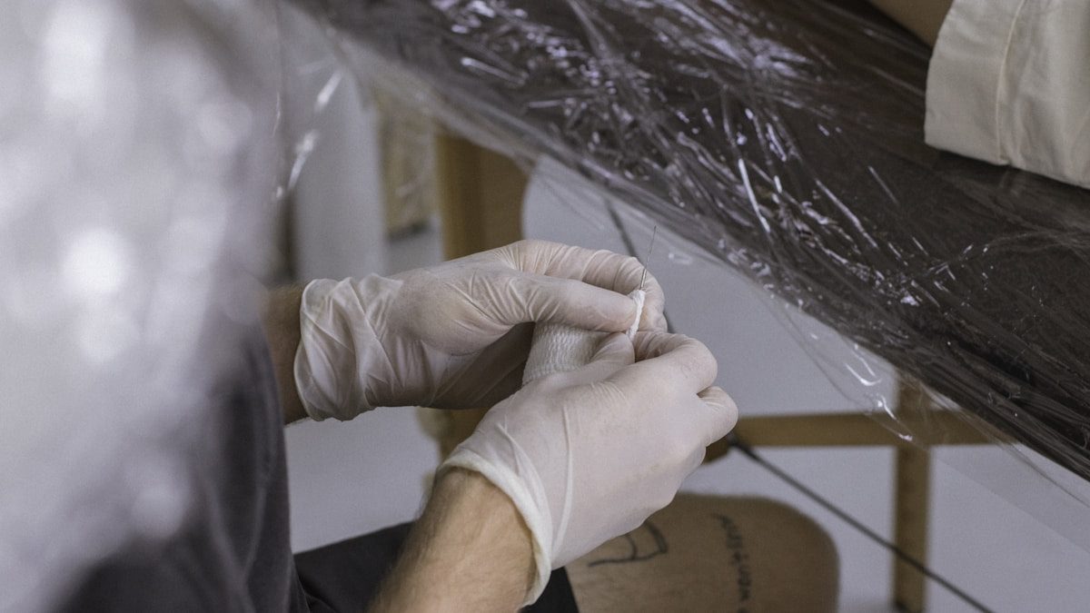 Powder-free examination gloves